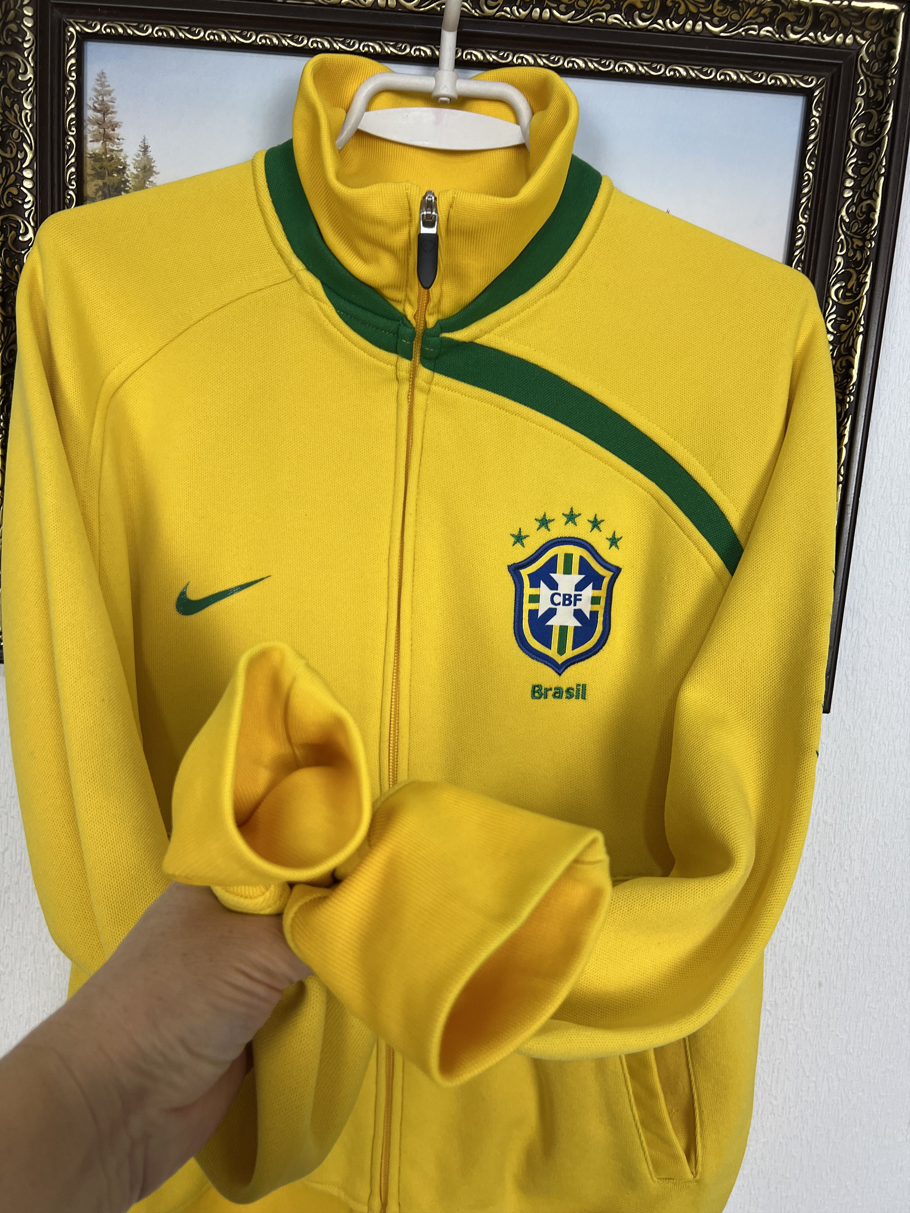 Nike Vintage Brazil Football Jacket Soccer Track Top National Size US M / EU 48-50 / 2 - 6 Thumbnail