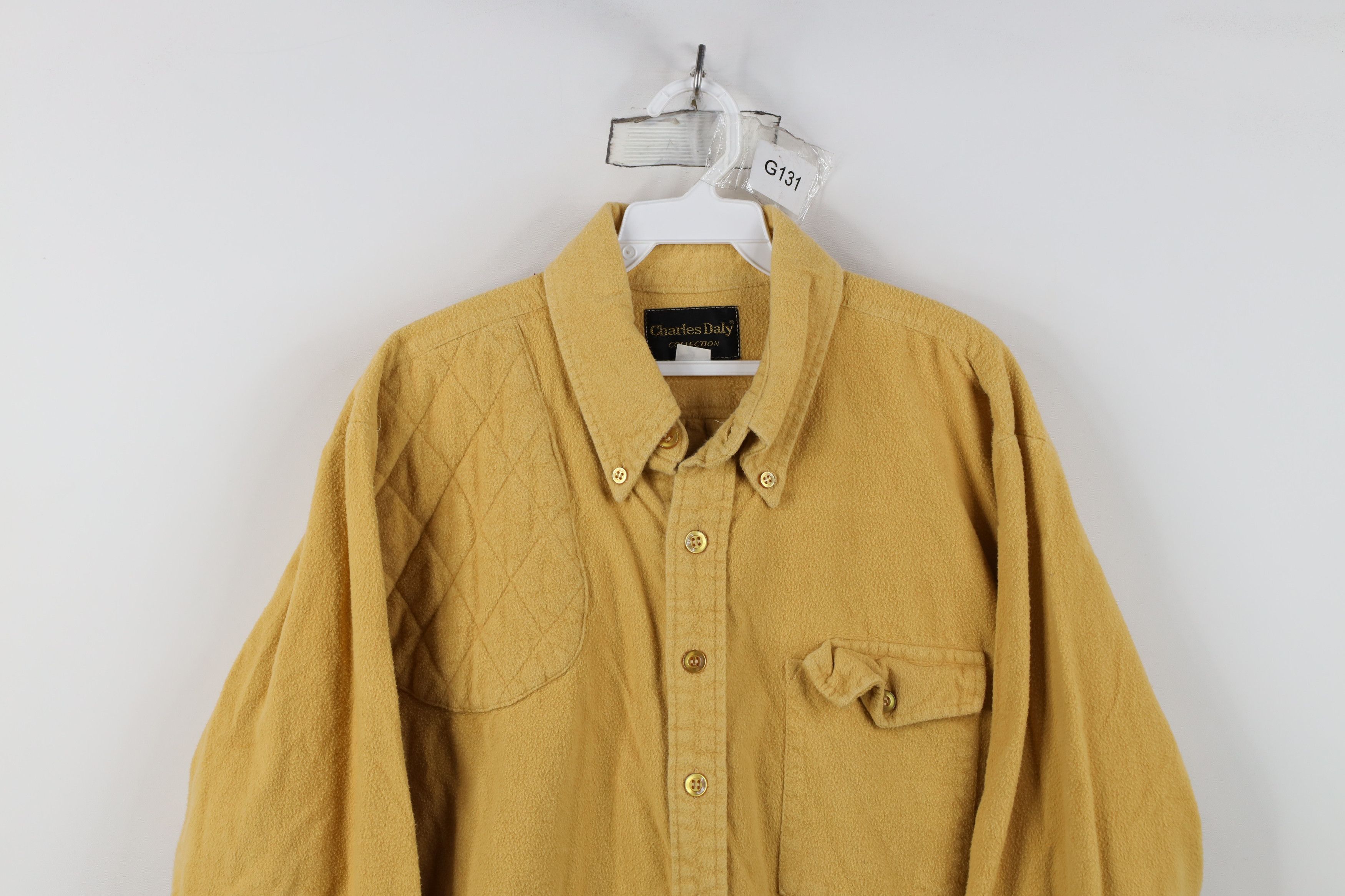 Vintage Vintage 70s Streetwear Cloth Quilted Shooting Button Shirt Size US L / EU 52-54 / 3 - 2 Thumbnail