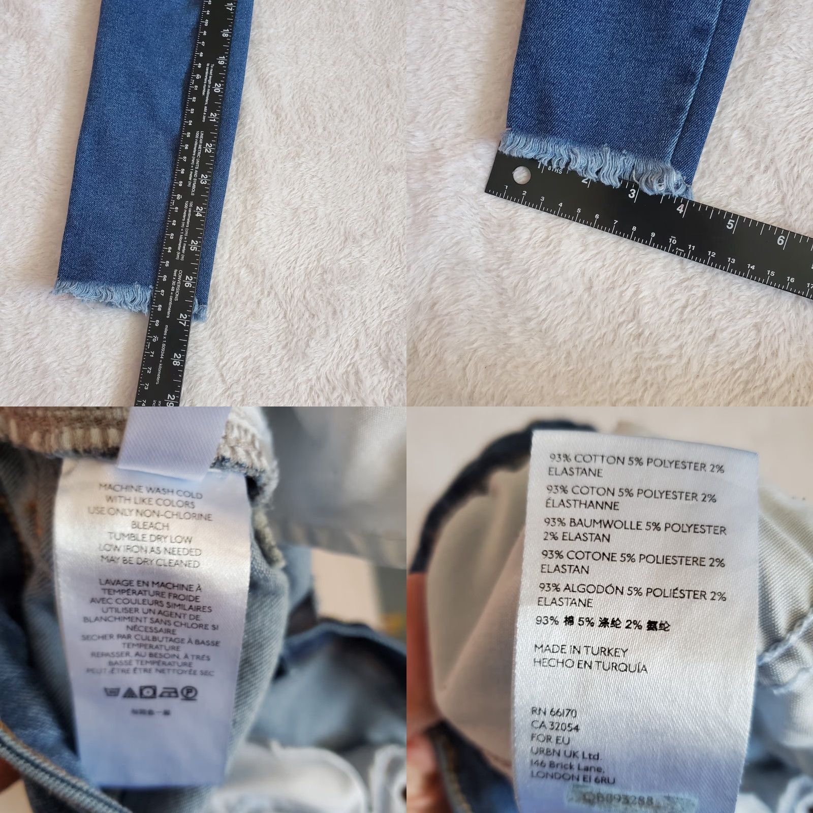Vintage We The Free We The Free Jeans Women 25 Blue Skinny Mid Rise Raw Hem 24X27 Size 25 Denim Size 42" / US 20 - 8 Thumbnail