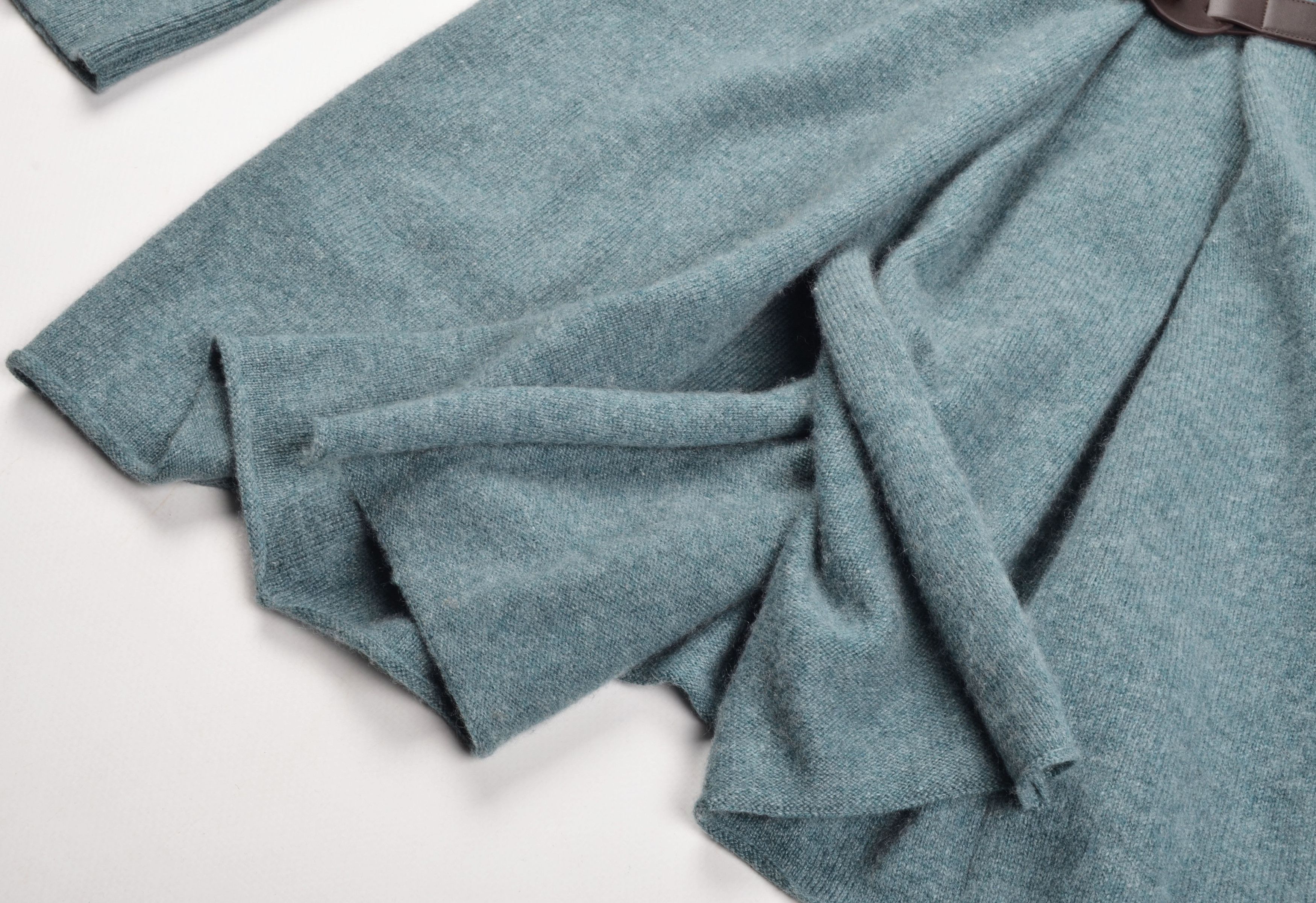 Vintage Cozy Cashmere Collection Teal Cashmere Merino Wool Cardigan Size M / US 6-8 / IT 42-44 - 8 Thumbnail