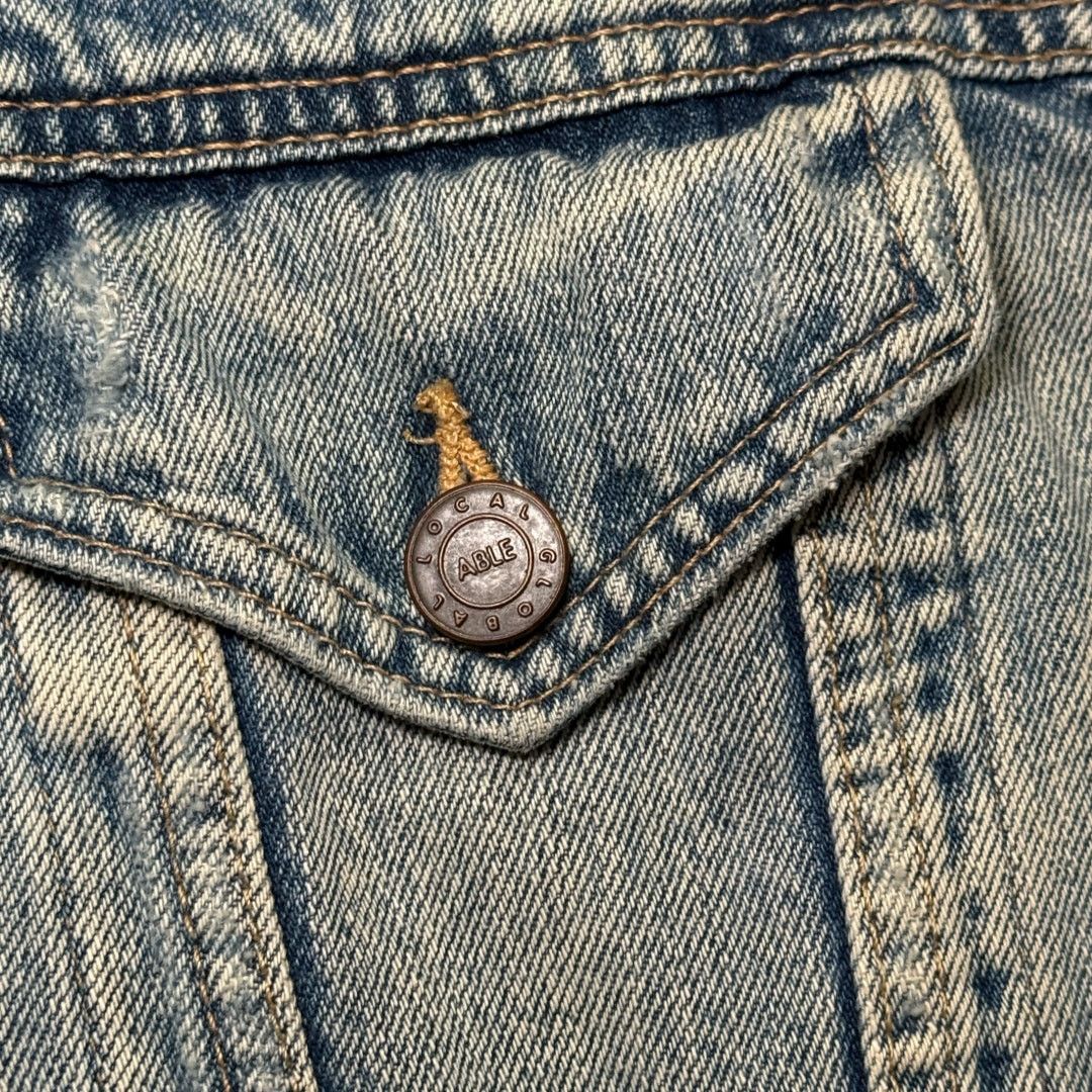 ABLE ABLE Light Wash Denim Trucker Jacket Women's Medium Size M / US 6-8 / IT 42-44 - 6 Thumbnail