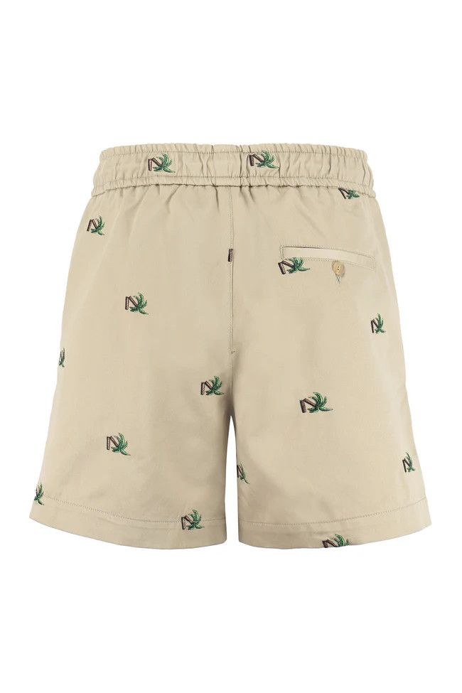 Palm Angels o1y0325 Logo Short in Beige Size US 34 / EU 50 - 2 Thumbnail