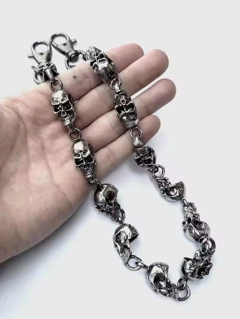 Jewelry Gothic Skulls Wallet Chain Size ONE SIZE - 1 Thumbnail