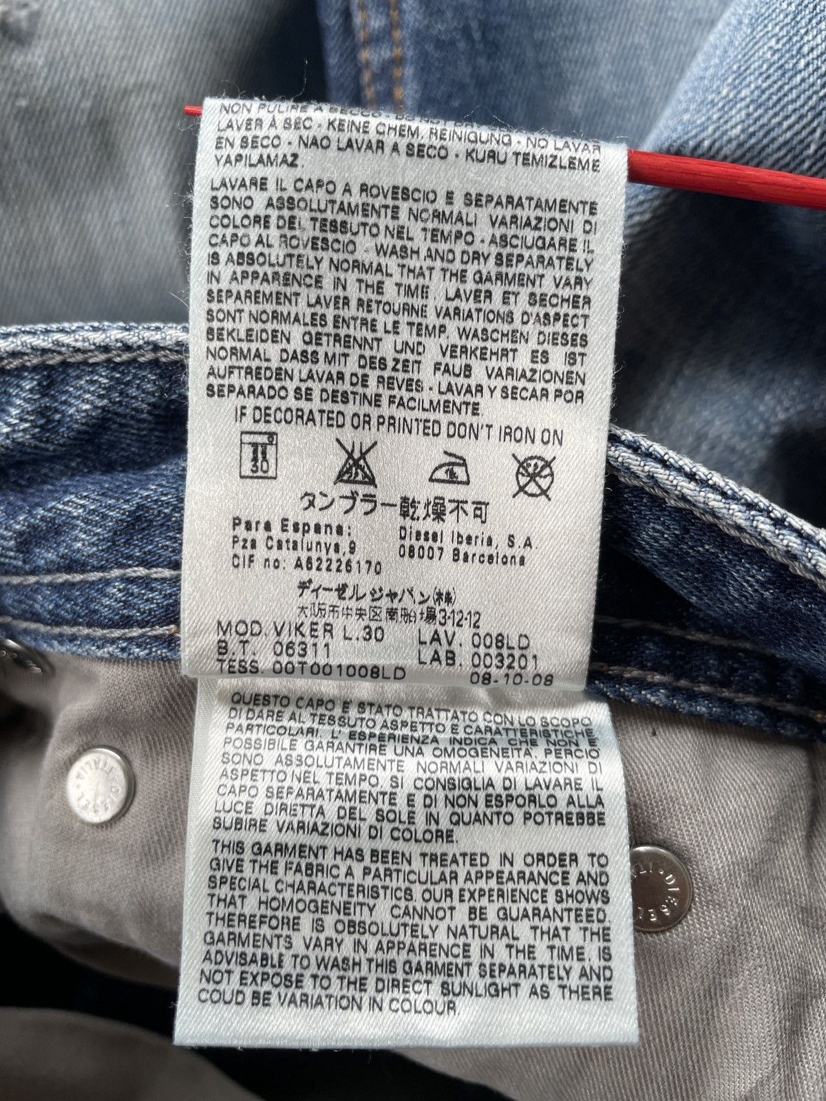Diesel Diesel Viker Jeans (LG107) Size US 29 - 15 Thumbnail