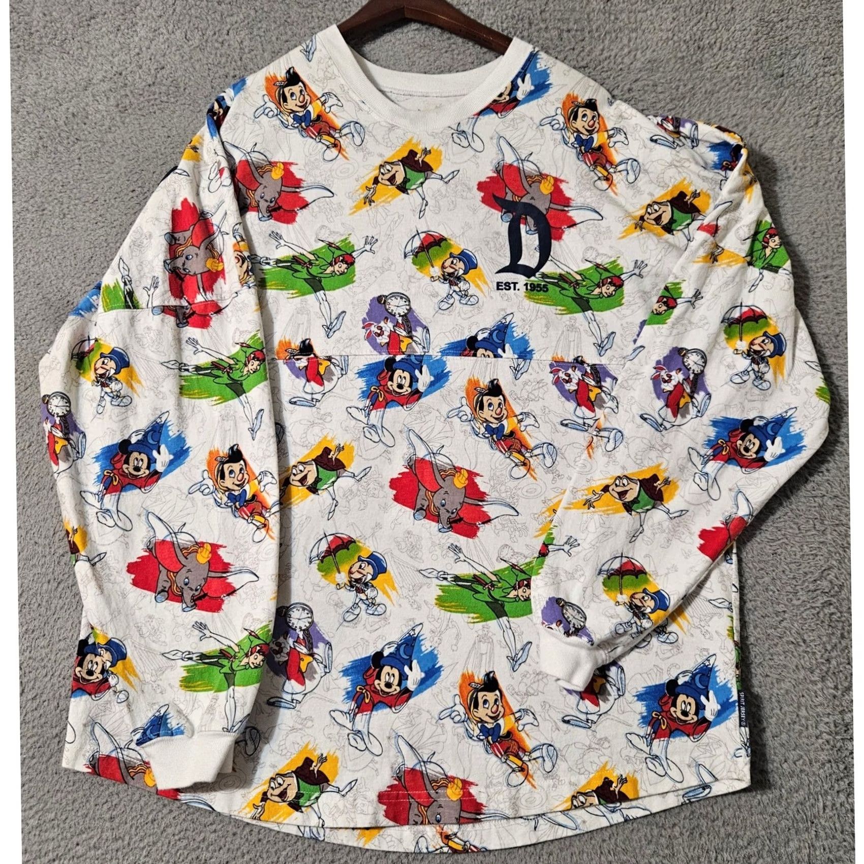 Disney Disney Mens Large White Disneyland Disneyworld Resort Spirit Jersey AOP Size US L / EU 52-54 / 3 - 2 Thumbnail