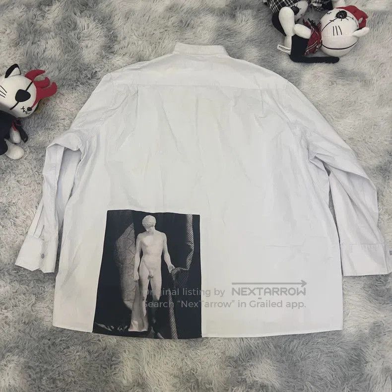Raf Simons Raf Simons SS17 White Shirt with Graphic- Size US M / EU 48-50 / 2 - 1 Thumbnail
