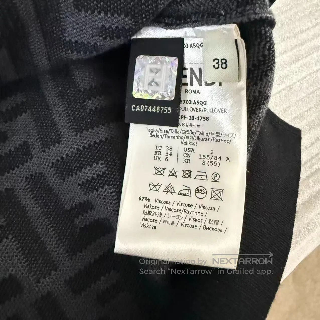 Fendi fendi black gray double f knit sweater. Size US M / EU 48-50 / 2 - 3 Thumbnail