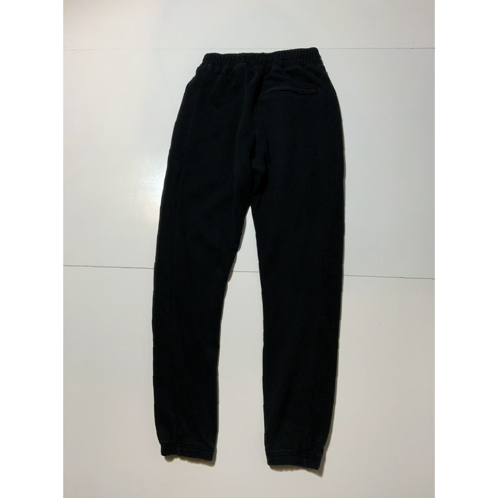 Places + Faces VINTAGE Places + Faces Signature Black Terry Fleece Embroidered Jogger Track Pants Sz. S Mens Black Jogger Activewear Pants Size US 29 - 3 Thumbnail