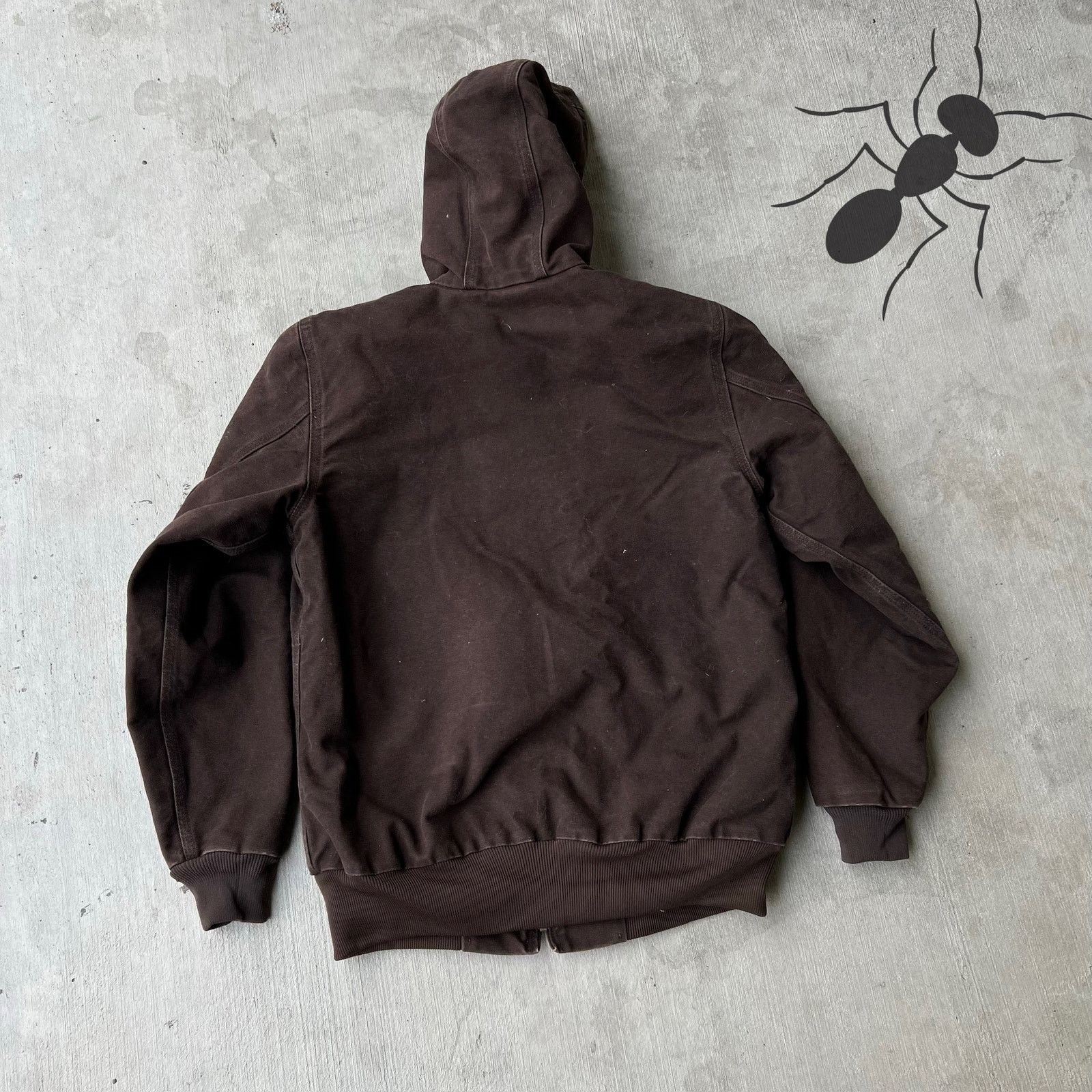 Carhartt × Vintage Carhartt WOMENS WJ130 DKB brown hooded work wear jacket Size US S / EU 44-46 / 1 - 5 Thumbnail