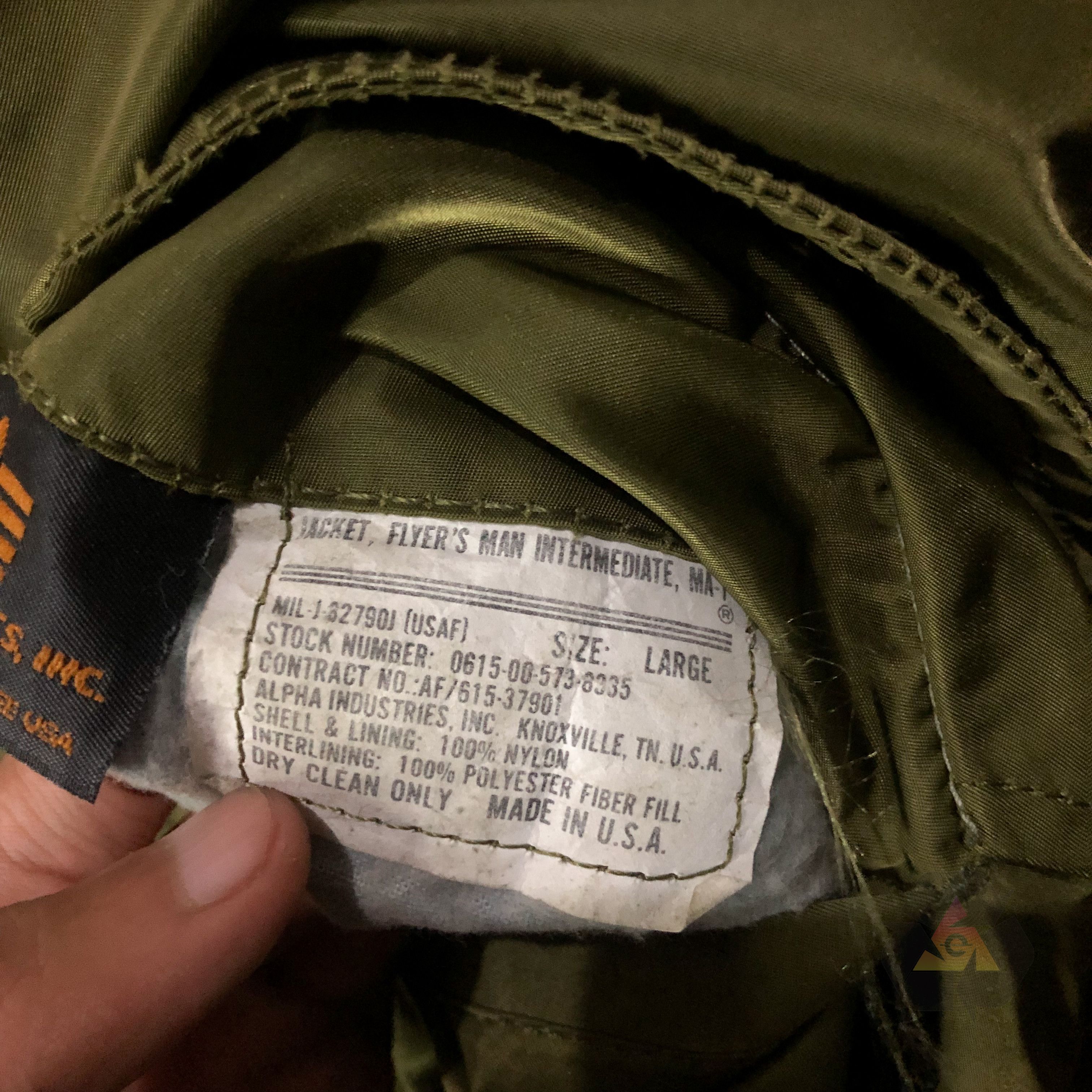 Alpha Industries Vintage Alpha Industries Flayer's Mil-J-32790J USAF MA-1 Size US L / EU 52-54 / 3 - 11 Thumbnail
