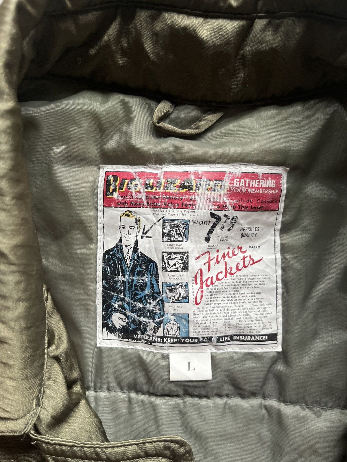 If Six Was Nine BIG LIZARD BOMBER JACKET ( Nice Design ) Size US L / EU 52-54 / 3 - 10 Thumbnail