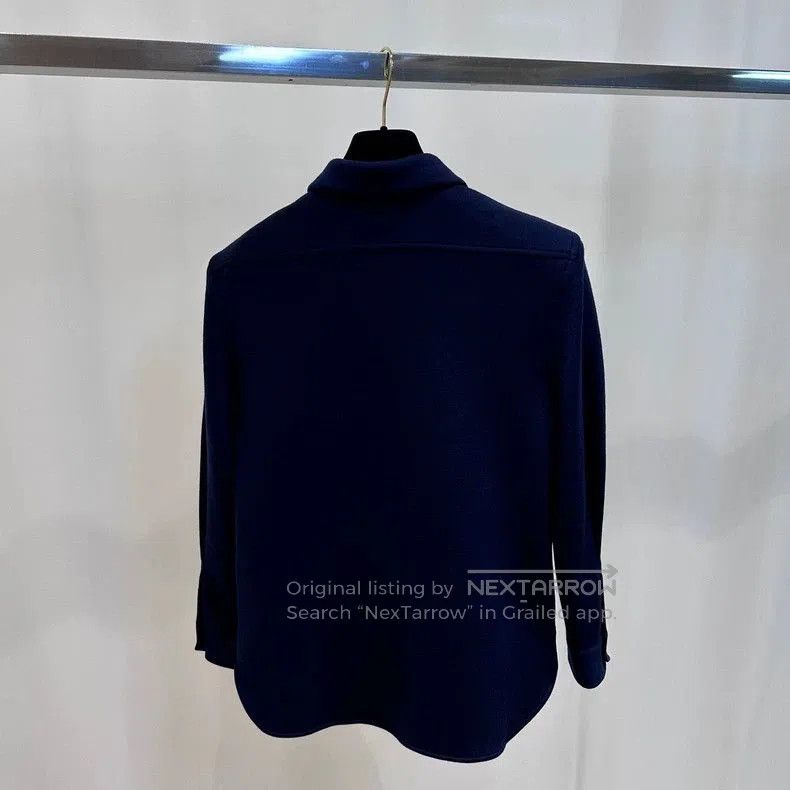 Saint Laurent Paris Saint Laurent Navy Shirt Jacket Gold Logo. Size US M / EU 48-50 / 2 - 4 Thumbnail