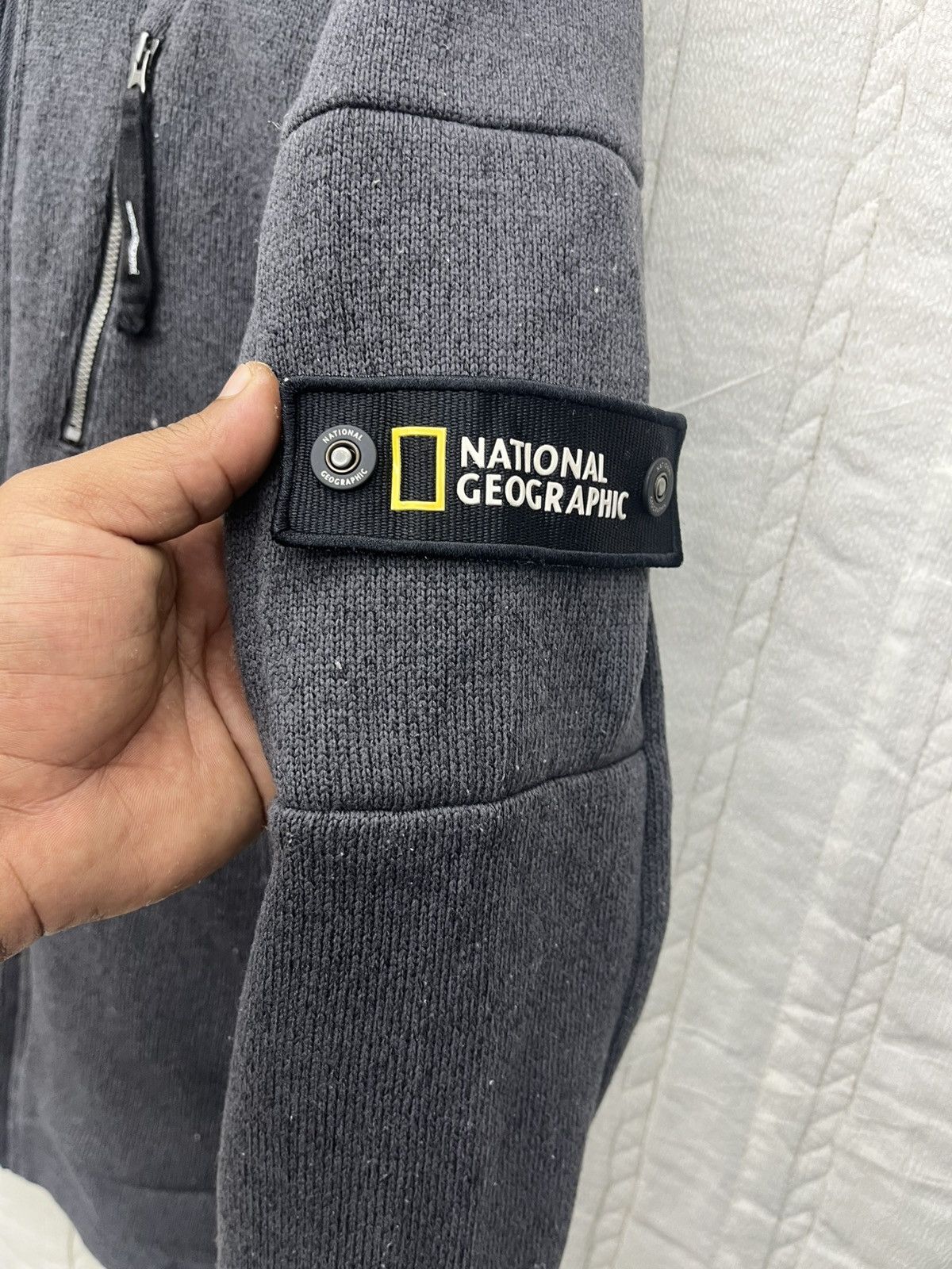 Japanese Brand NATIONAL GEOGRAPHIC WAFFLE KNIT FLEECE JACKET Size US S / EU 44-46 / 1 - 5 Thumbnail