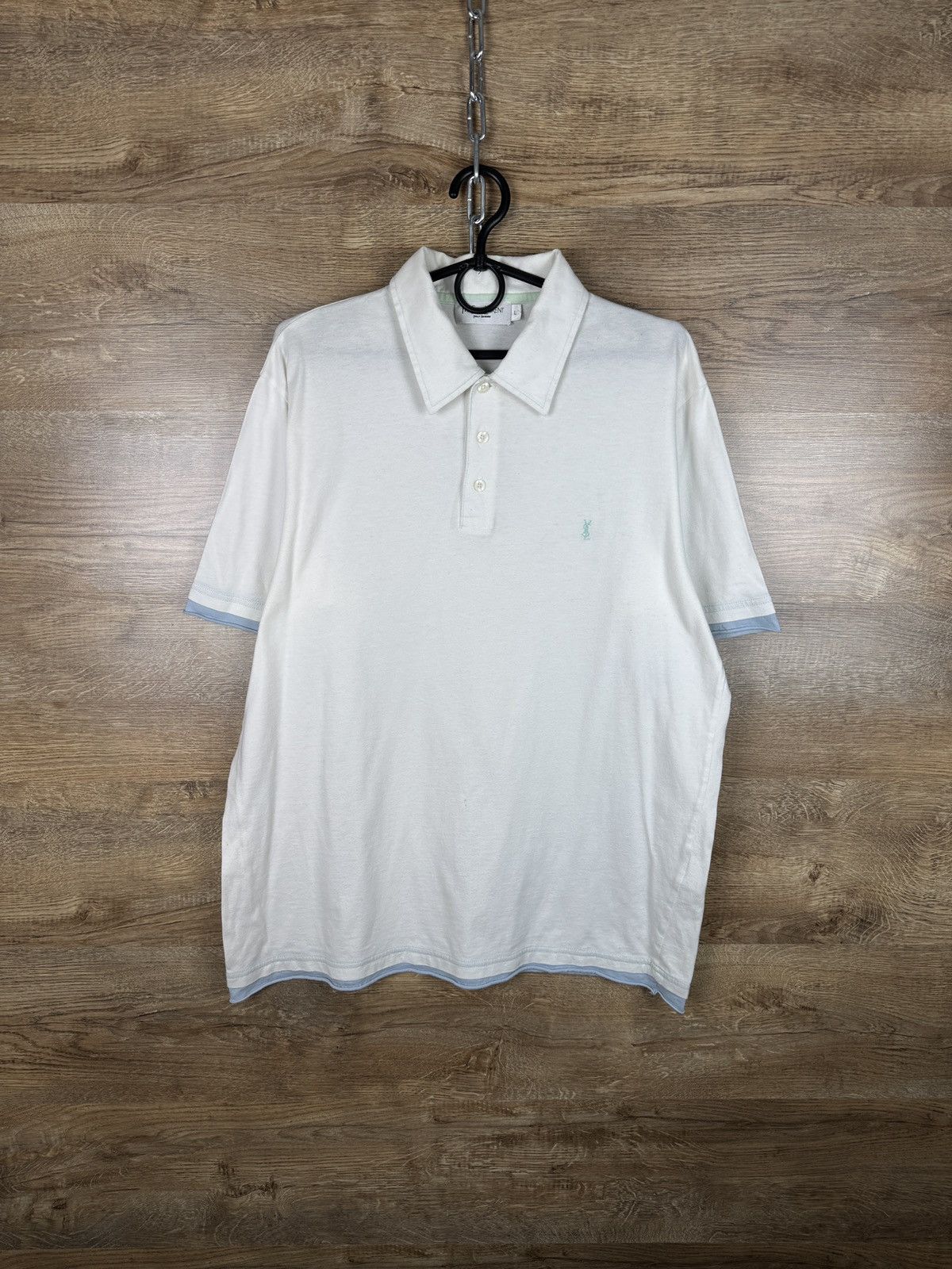 Yves Saint Laurent Mens Vintage Yves Saints Laurent polos ysl luxury rare tee Size US L / EU 52-54 / 3 - 1 Thumbnail