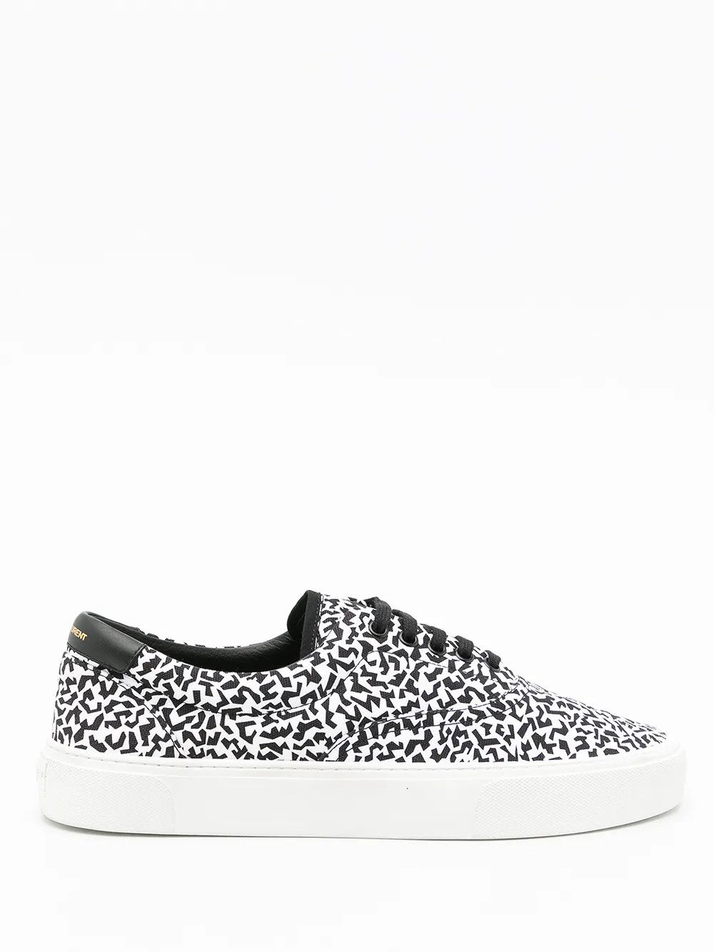 Saint Laurent Paris o1y0325 Logo Low-Top Sneakers in White/Black Size US 7 / EU 40 - 1 Thumbnail