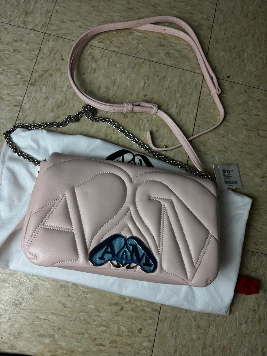 Alexander McQueen Alexander McQueen The Seal bag in pink quilted lambskin Size ONE SIZE - 11 Thumbnail