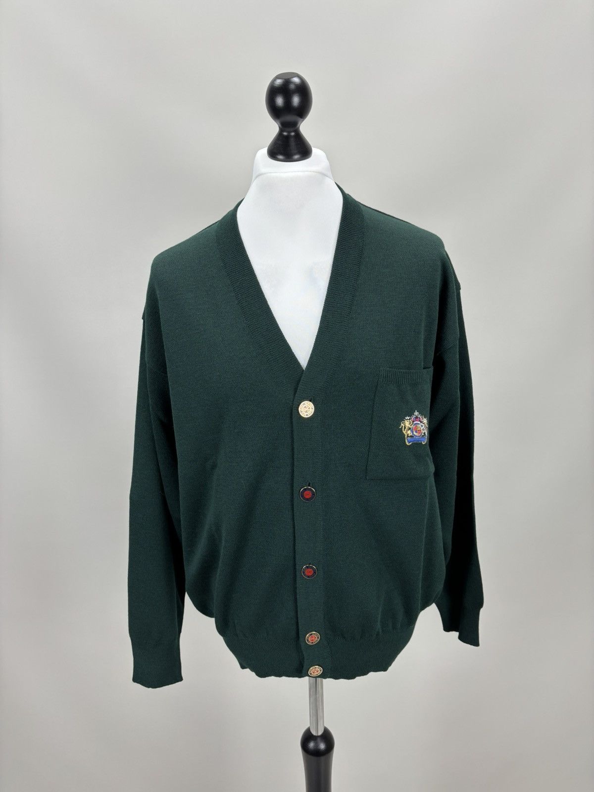 Mens cardigan Dalmine Size L/52 Color Green
