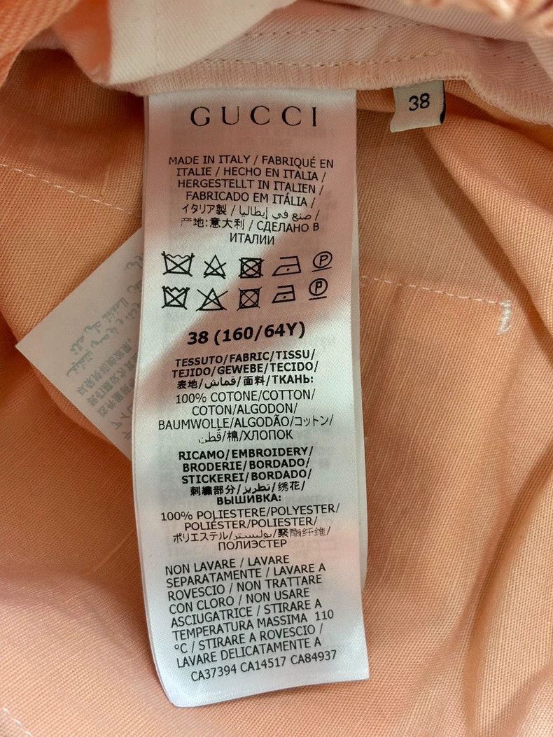 Gucci GucciPink stitching beige bamboo knot yarn all-cotton short Size 25" / US 0 / IT 36 - 8 Thumbnail