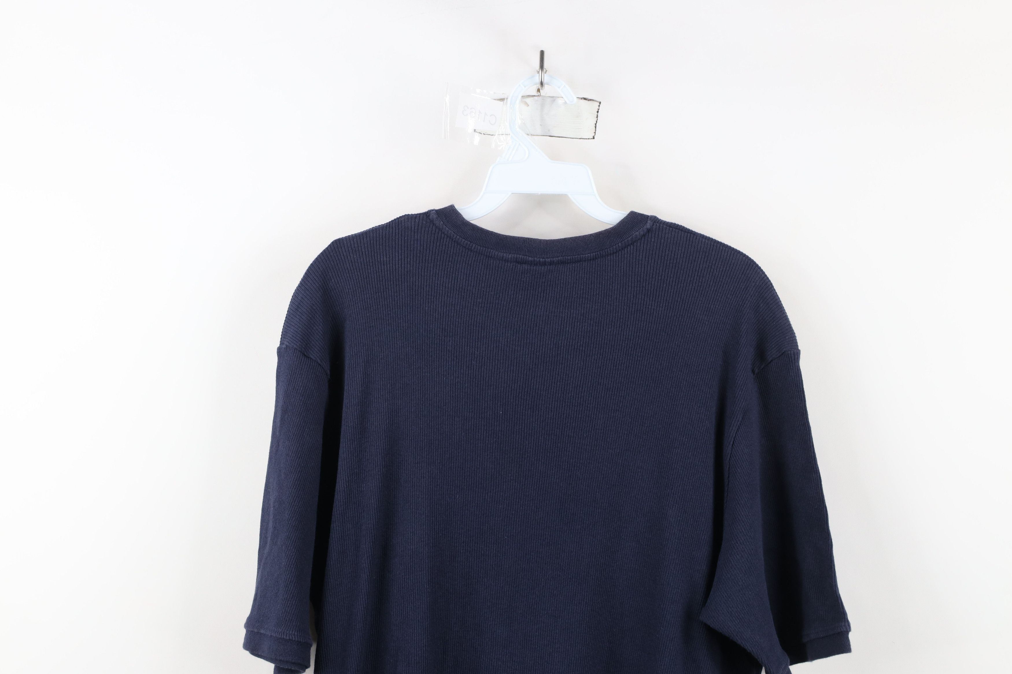 Vintage Vintage 90s Streetwear Ribbed Knit V-Neck Ringer T-Shirt Size US XL / EU 56 / 4 - 10 Thumbnail