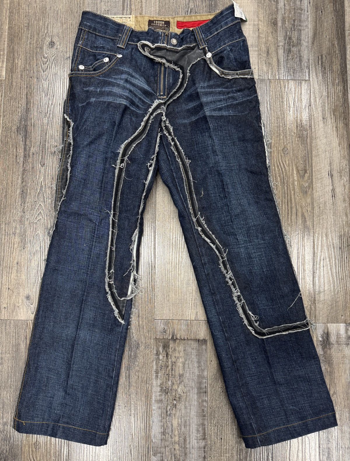 Japanese Brand × Jean Vintage Tough Jeansmith Bootcut Embroidered Japanese Denim Size US 29 - 2 Thumbnail
