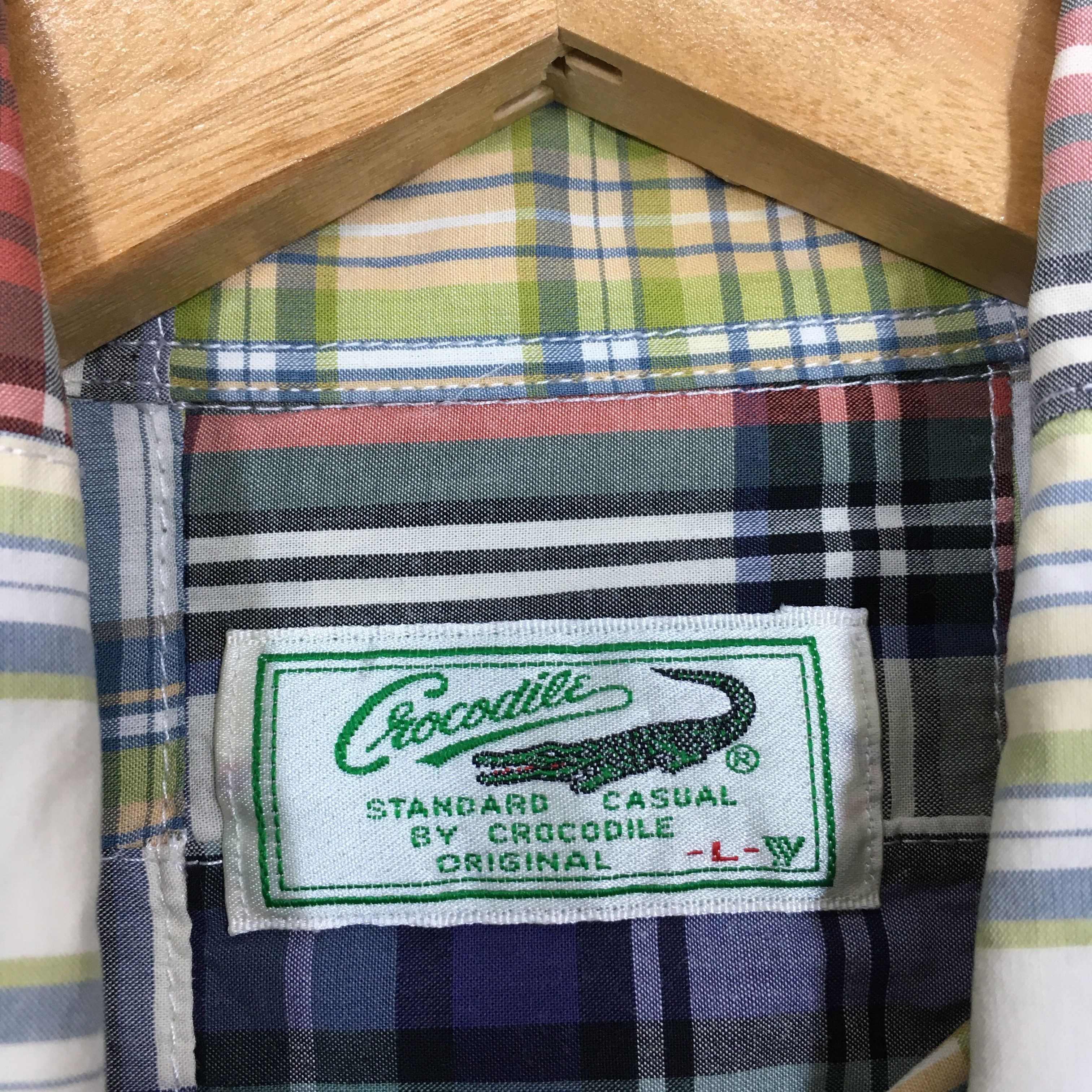 Flannel Vintage Crocodile Patchwork Checkered Rebuild Flannel Shirt Size US L / EU 52-54 / 3 - 6 Thumbnail