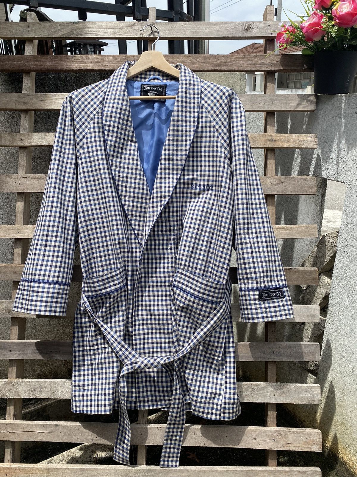Burberry 🔥 Rare 🔥 Burberrys Coat Gown Long Buttonless Logo Embroidery Size US L / EU 52-54 / 3 - 2 Thumbnail