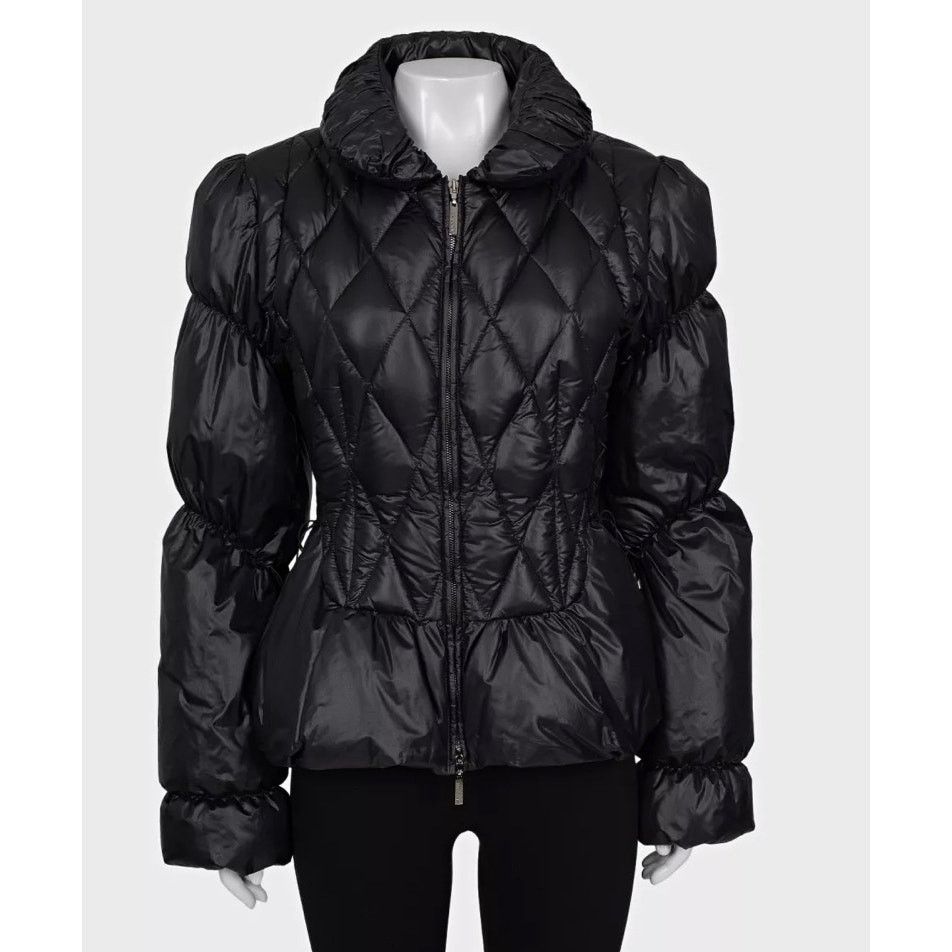 Roberto Cavalli Roberto Cavalli Black Quilted Lace-Up Jacket - IT 44/L Size M / US 6-8 / IT 42-44 - 1 Thumbnail