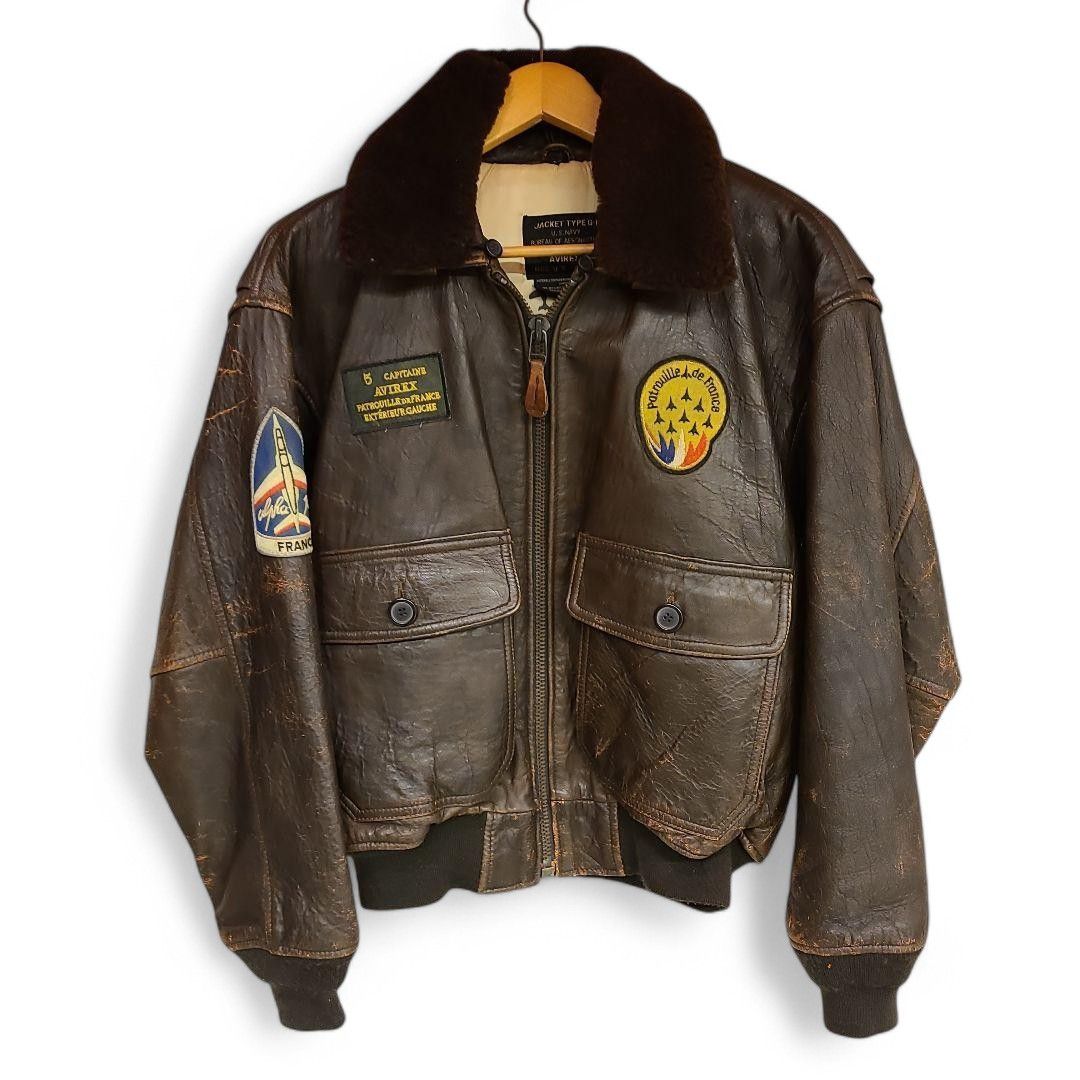 Avirex Avirex - XS G-1 Flight France Backprint Bomber Jacket Brown Size S / US 4 / IT 40 - 8 Thumbnail