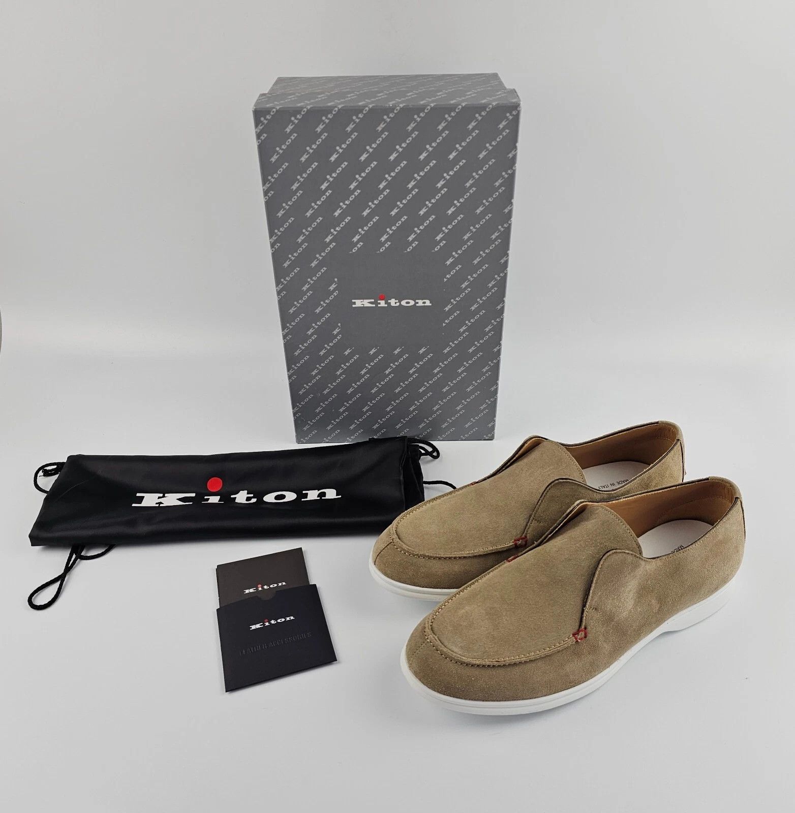 Kiton KITON Beige Suede Loafers New And Authentic Size US 11.5 / EU 44-45 - 3 Thumbnail