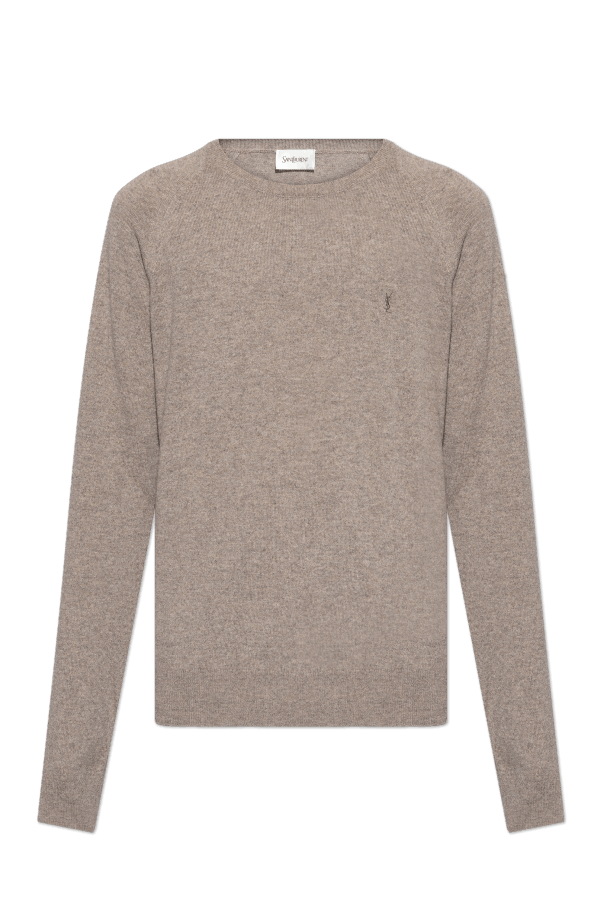 Saint Laurent Paris o1s1wg110126 796556 Cassandre Sweater in Cashmere in Tan Size US XL / EU 56 / 4 - 1 Thumbnail