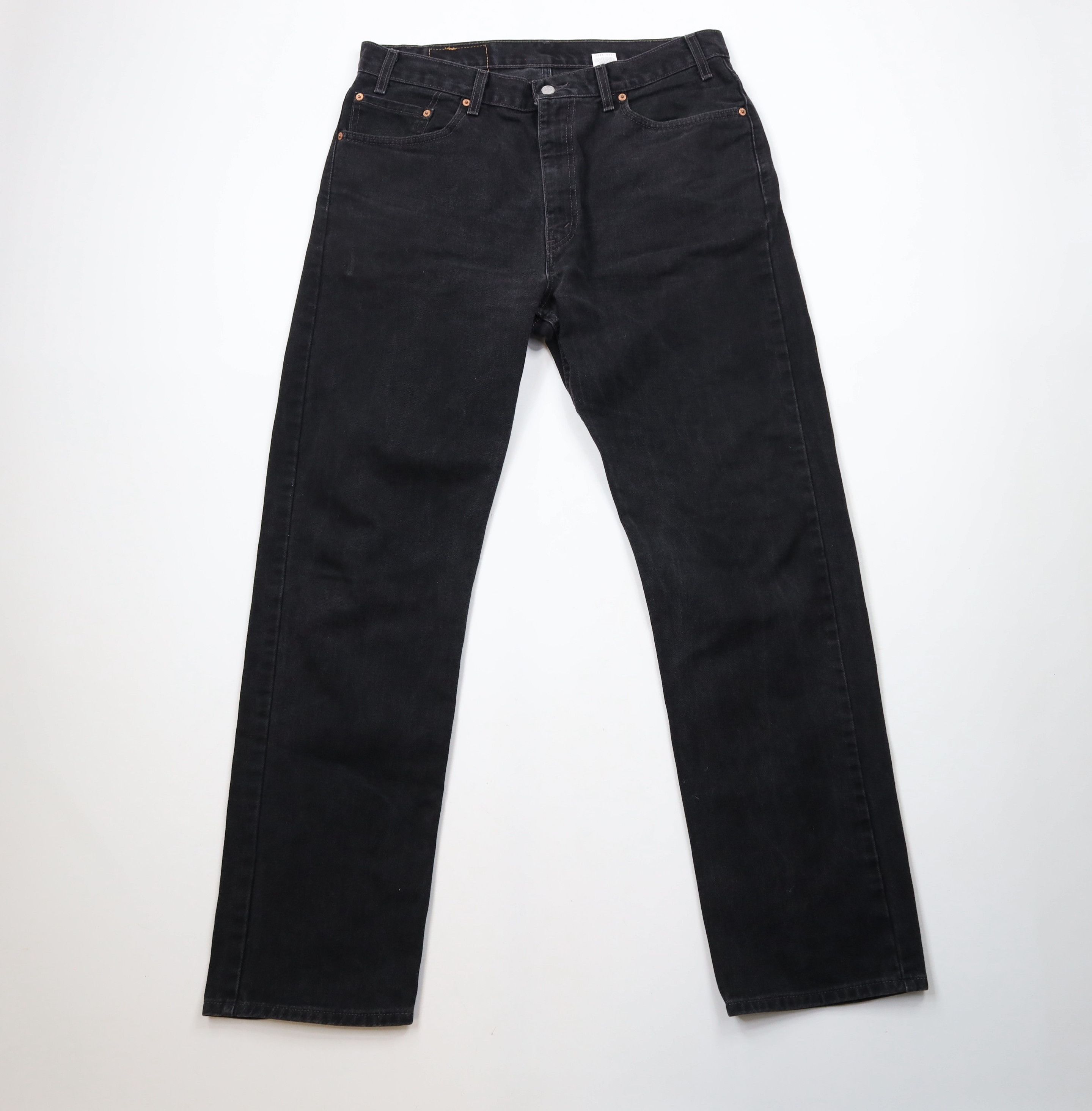 Levi's Vintage Y2K 2000 Levis 505 Regular Fit Denim Jeans Black USA Size US 36 / EU 52 - 1 Thumbnail