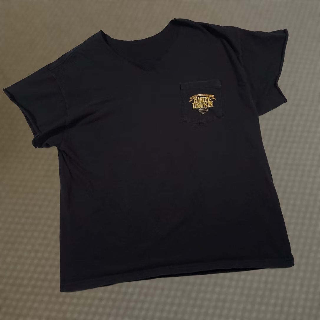 Harley Davidson VINTAGE Harley-Davidson Shirt Mens XL Pocket Grand Canyon Route 66 2000s Black Graphic Print Pocket T-Shirt Mens XXl Size US XL / EU 56 / 4 - 1 Thumbnail