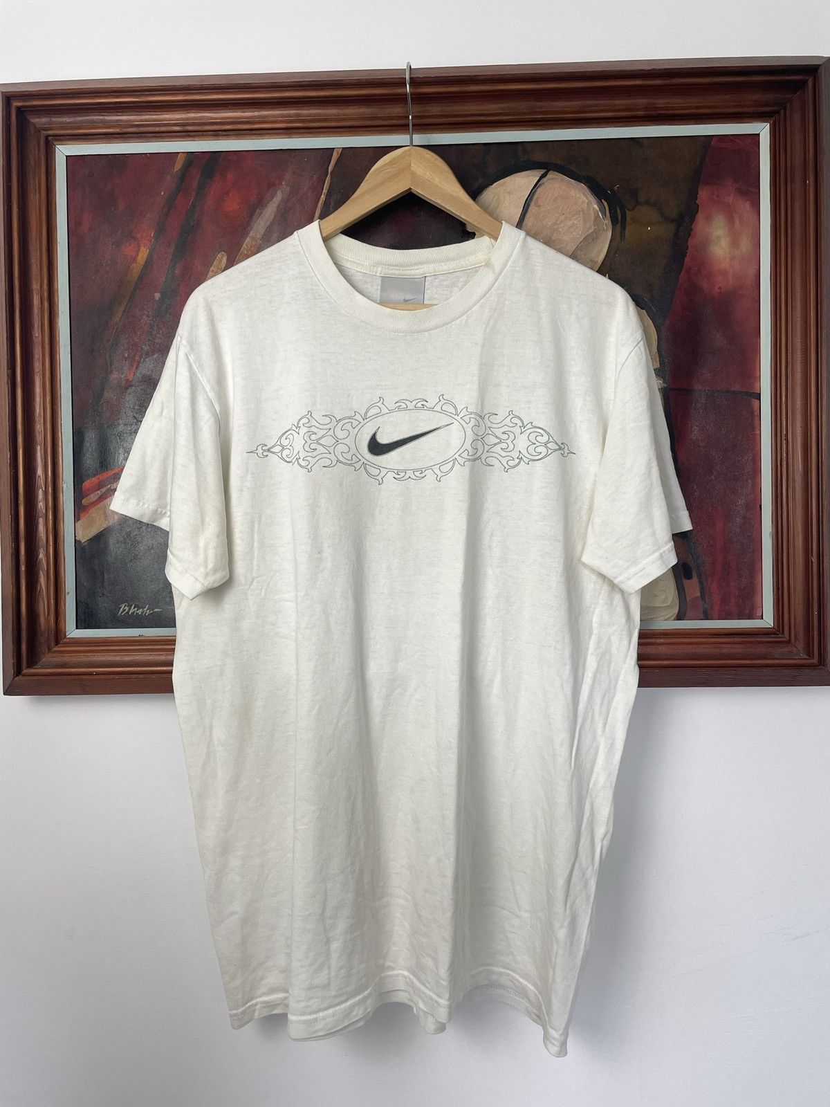 Vintage Center Swoosh Nike Tee Avant Garde Tribal Streetwear
