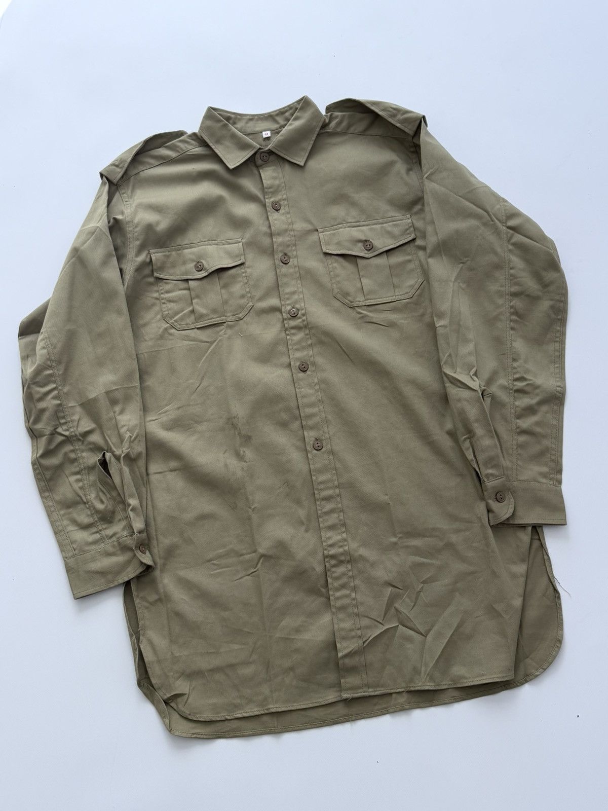 Vintage Vintage 1964 Dated German Military Long Shirt Size US L / EU 52-54 / 3 - 6 Thumbnail
