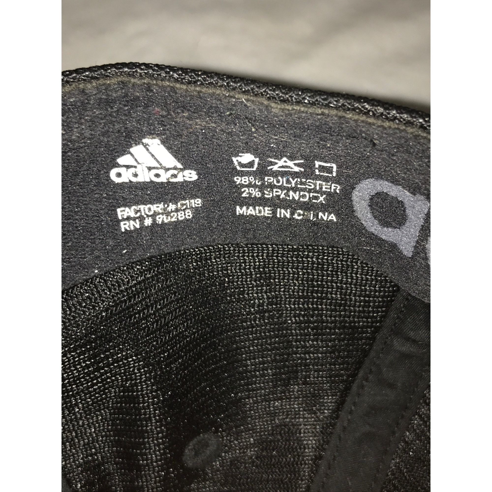 Adidas Adidas Black & Gray Flexfit Fitted Breathable Baseball Cap Size ONE SIZE - 6 Thumbnail