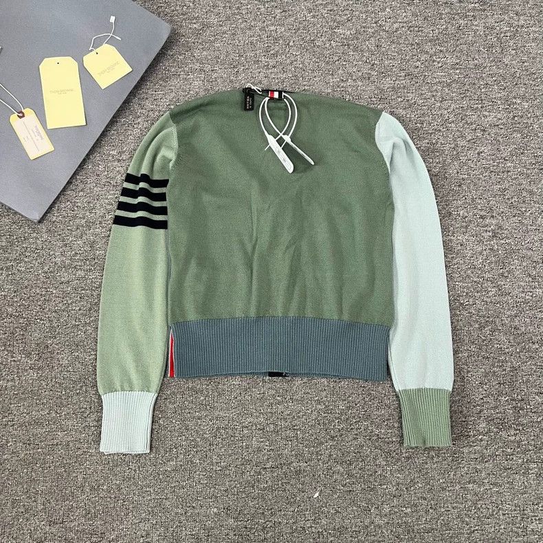 Thom Browne Thom Browne size12 Green patchwork sweater Size S / US 4 / IT 40 - 5 Thumbnail