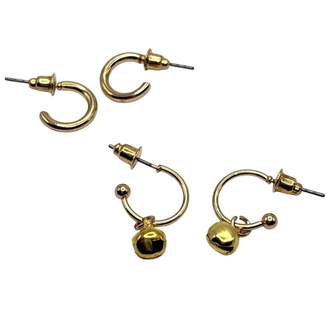 Other 90s Gold Bell Hoop Earring Bundle Size ONE SIZE - 1 Thumbnail