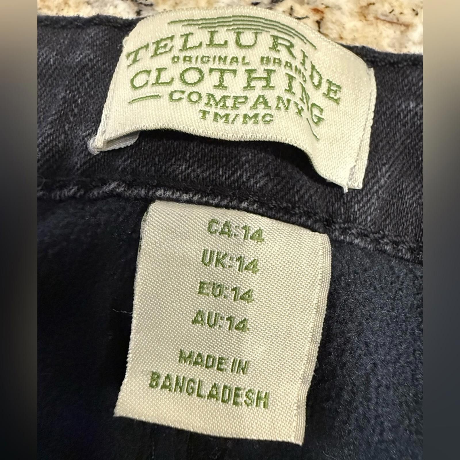 Other Telluride Clothing Co. black denim fleece lined jeans SZ 14 Size 36" / US 14 / IT 50 - 8 Thumbnail