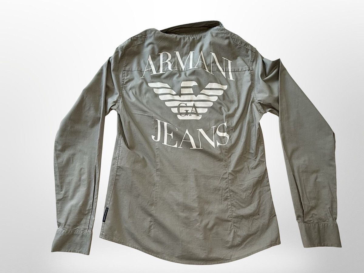 Armani Armani Jeans Grey Casual Button Down Shirt Size US S / EU 44-46 / 1 - 2 Thumbnail
