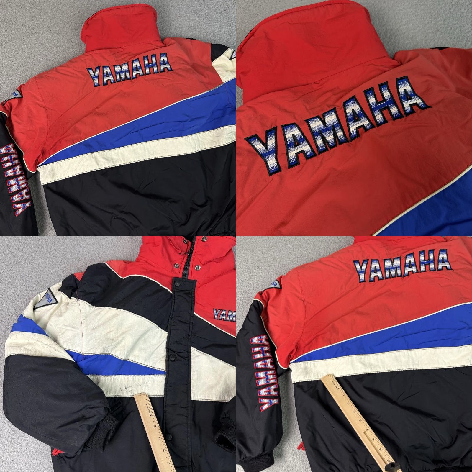 Yamaha VINTAGE Yamaha Jacket Adult Large Black Striped Racing Cold Weather Rare Moto L Size US L / EU 52-54 / 3 - 8 Thumbnail