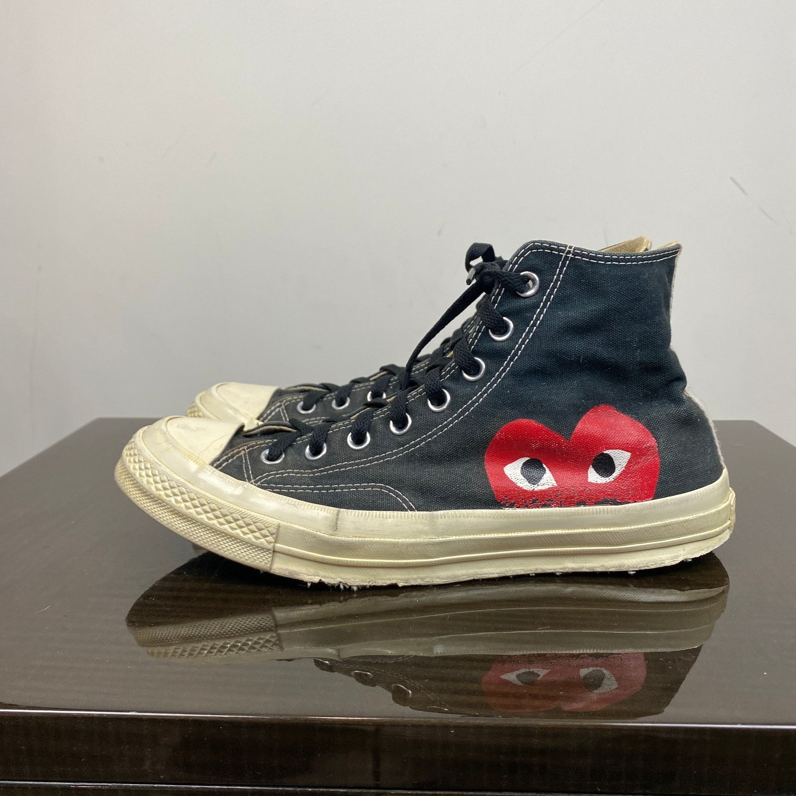 Comme des Garcons PLAY × Converse Converse Comme des Garcons Play High Canvas Sneakers Mens 10 Size US 10 / EU 43 - 5 Thumbnail