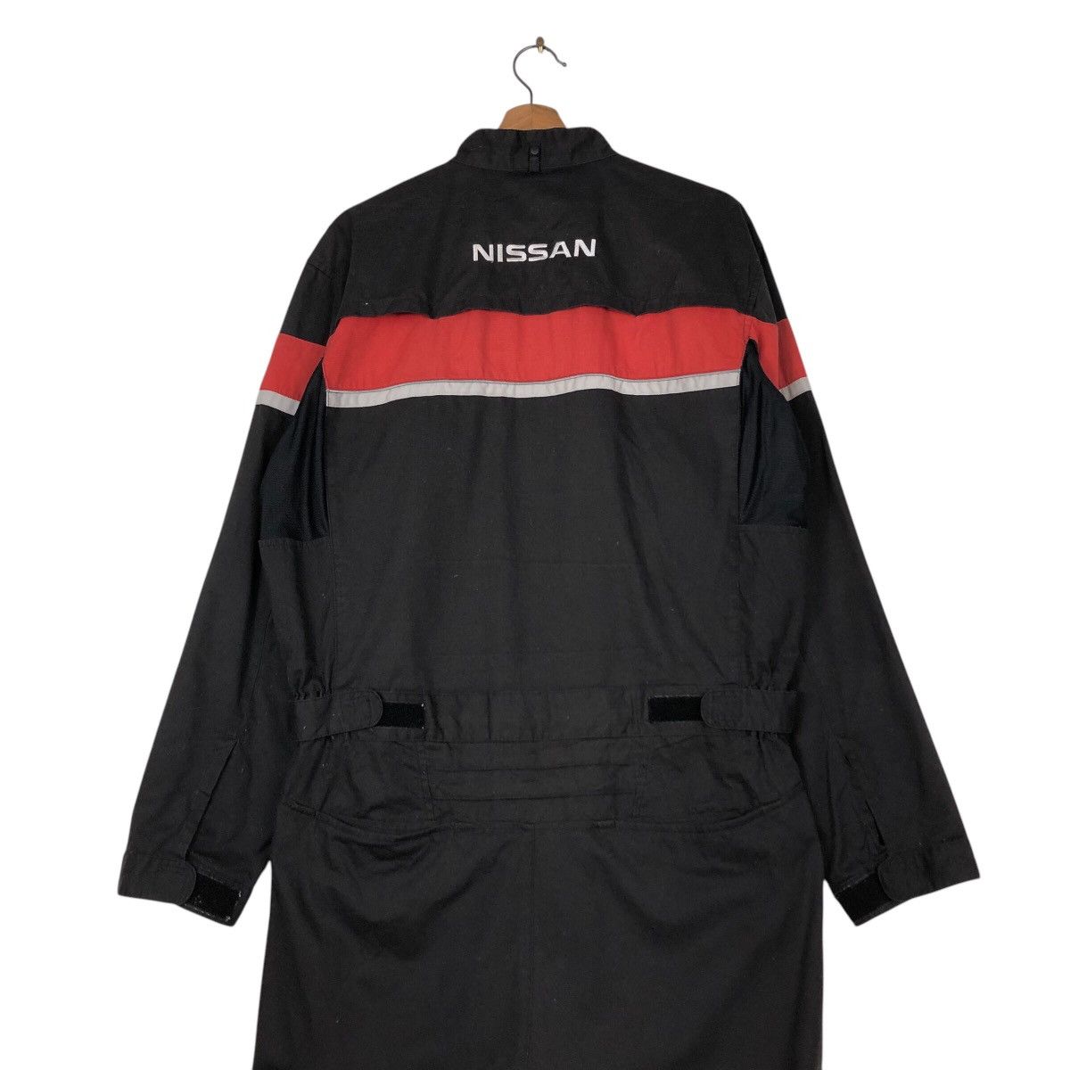 Japanese Brand 📌Vintage Overall Worker Racing Nissan Big Logo Spell Out Size US 38 / EU 54 - 13 Thumbnail