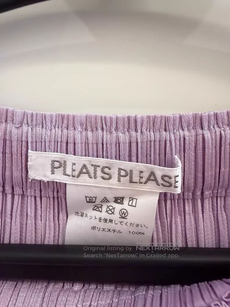 Issey Miyake Issey Miyake size:3 Light Purple Pleated Skirt Size 31" - 2 Thumbnail