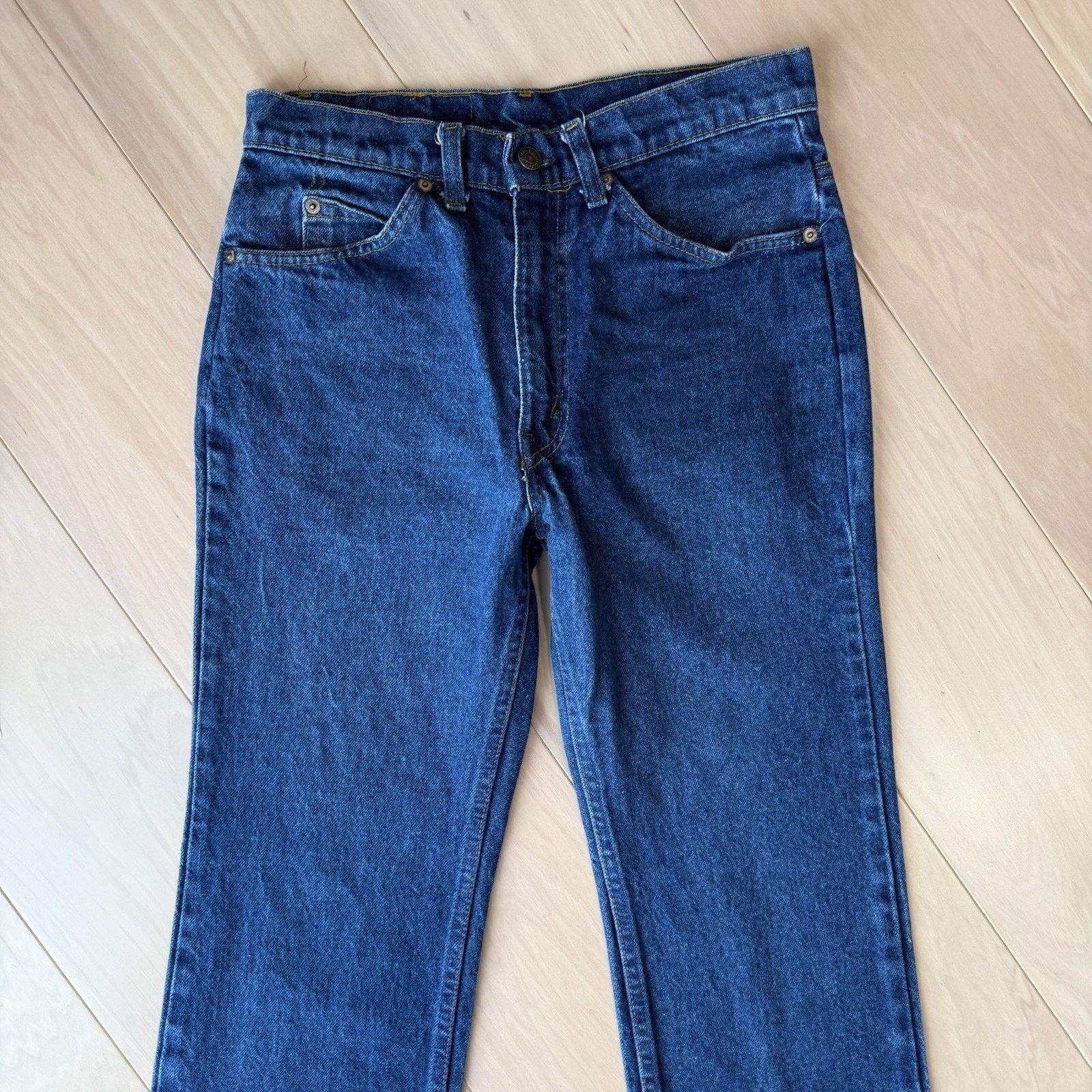 Levi's Vintage Levis 517 Jeans 29 Blue 80s Denim Made in USA Boot Size US 29 - 3 Thumbnail