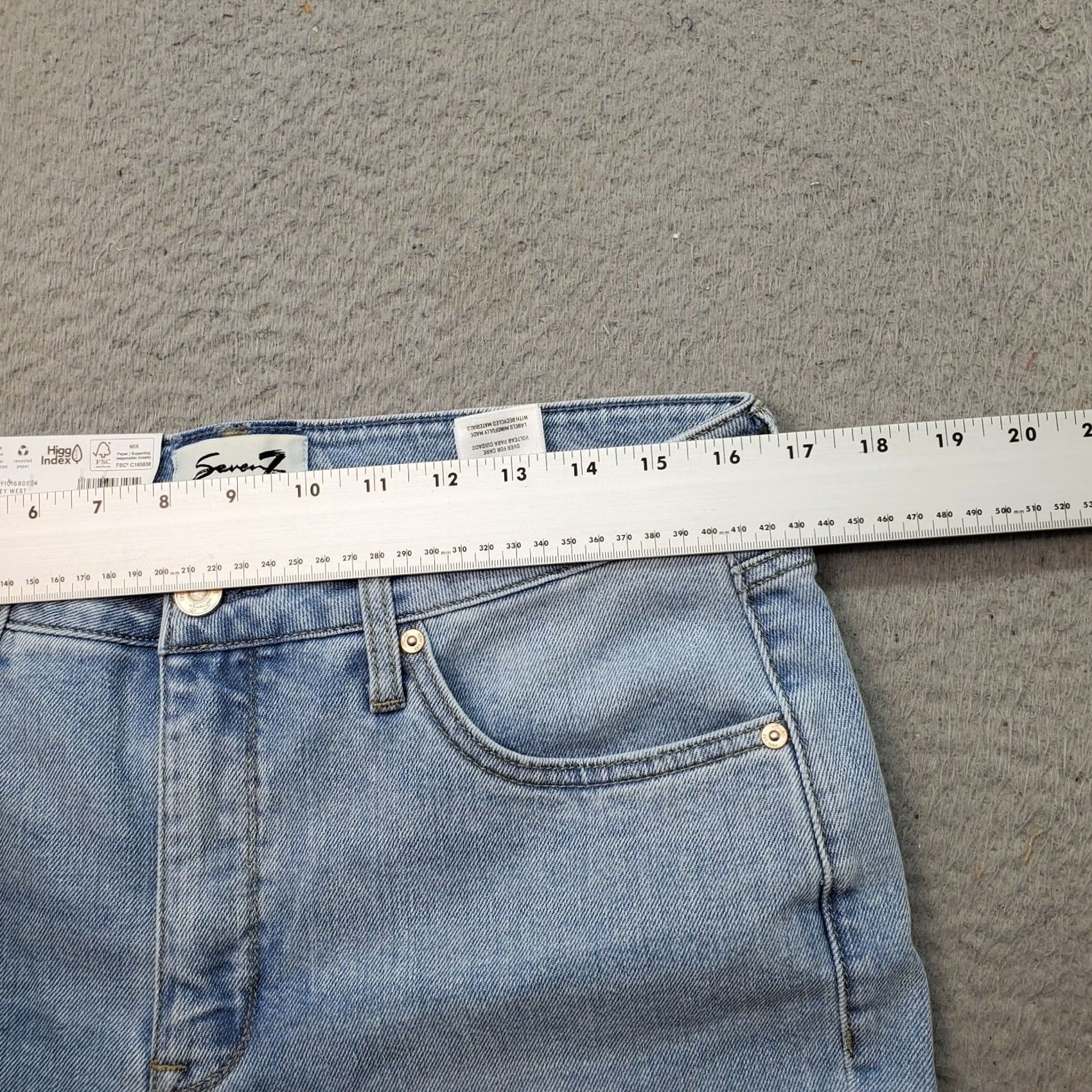 Vintage Seven7 Jeans Womens 10 Blue Denim Flat Front Straight High Rise Jeans Size 32" / US 10 / IT 46 - 6 Thumbnail