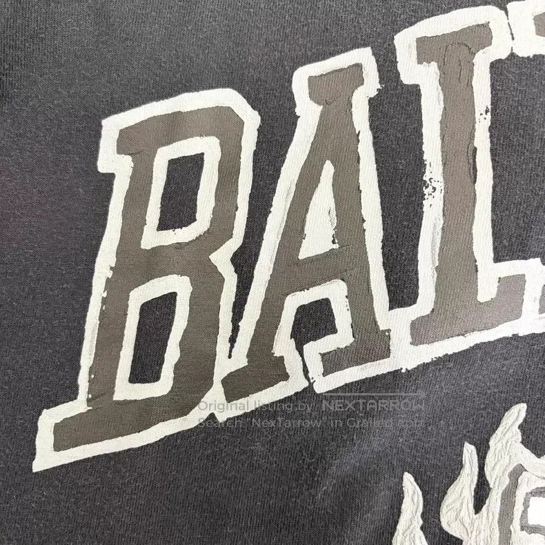 Balenciaga Balenciaga Black logo scissors graffiti print round neck s Size US S / EU 44-46 / 1 - 7 Thumbnail