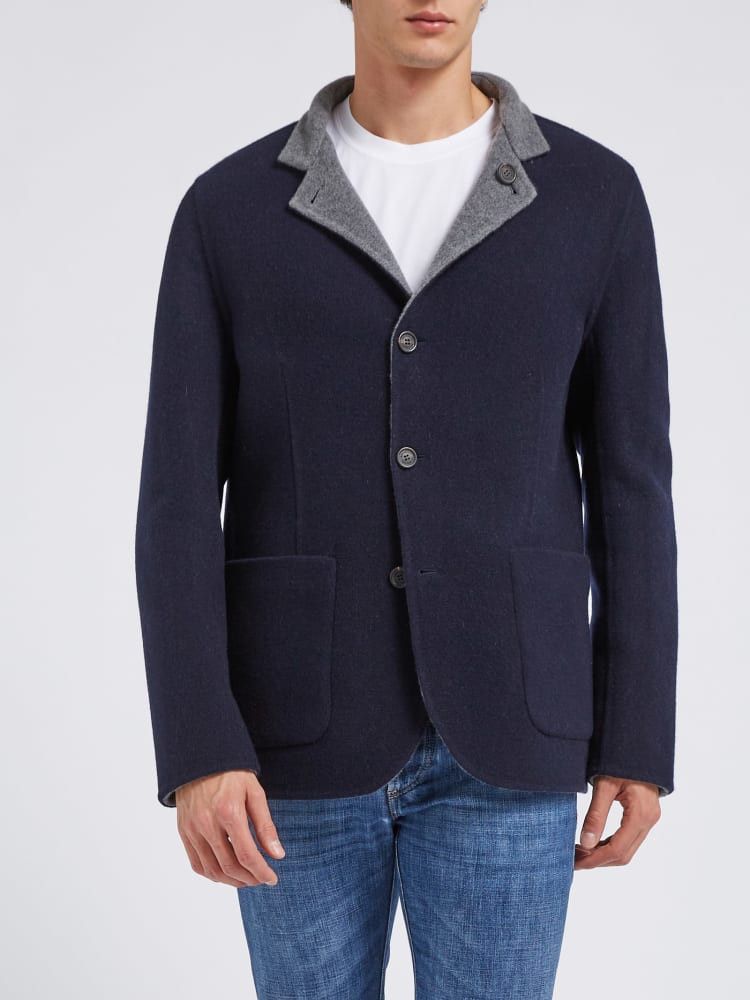 Brunello Cucinelli o1w1db10924 Cashmere Jacket in Open Blue Size US XS / EU 42 / 0 - 1 Preview