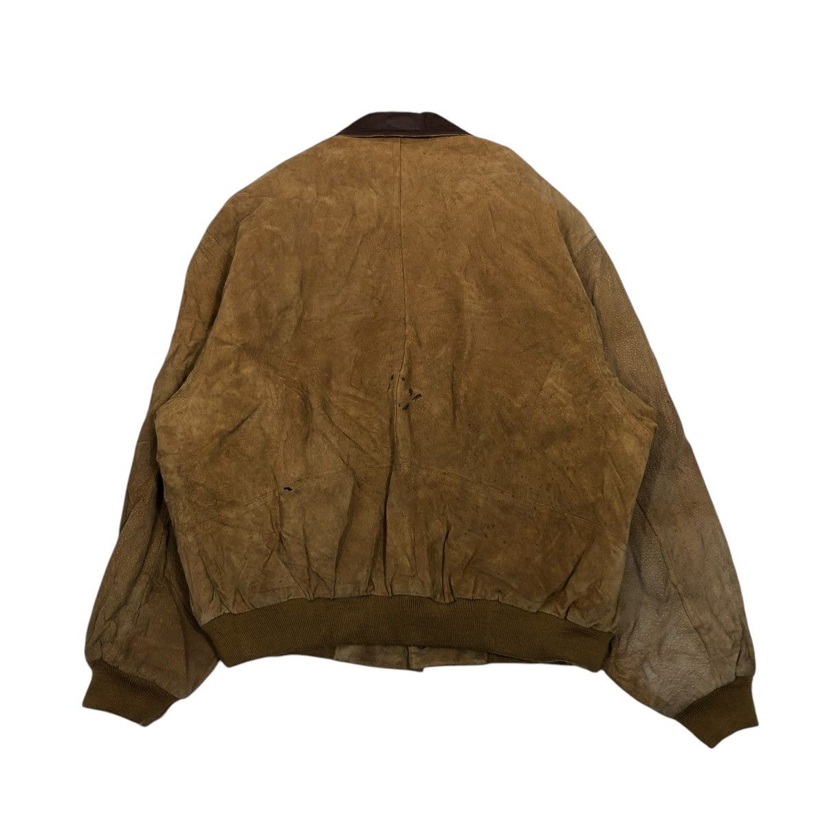 Japanese Brand 🔥VINTAGE BOMBER LEATHER JACKET GELEONE BASIC ISSEY MIYAKE Size US L / EU 52-54 / 3 - 2 Thumbnail