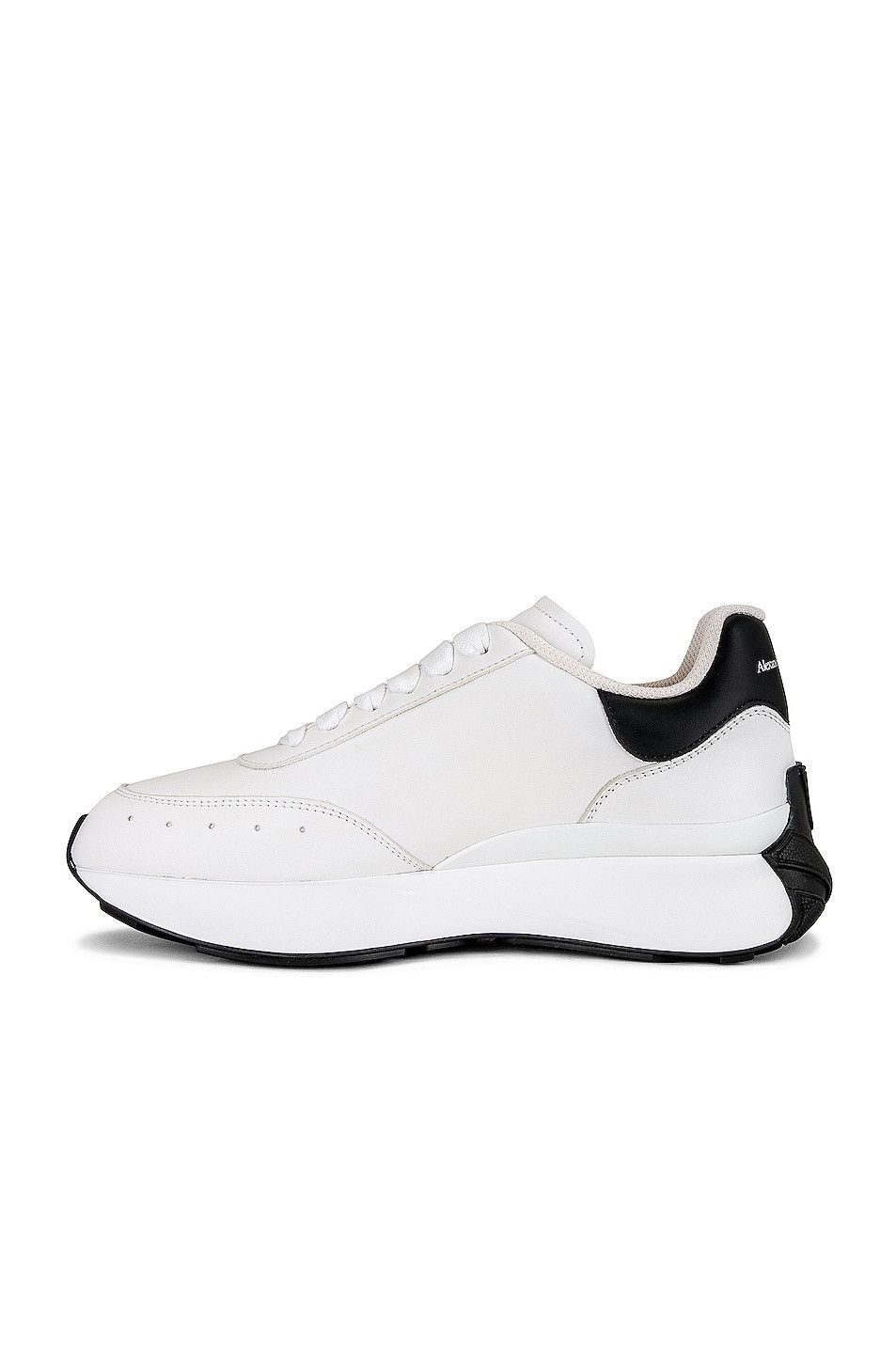 Alexander McQueen o1w1db10925 Sprint Runner in White/Black Size US 7.5 / IT 37.5 - 2 Thumbnail