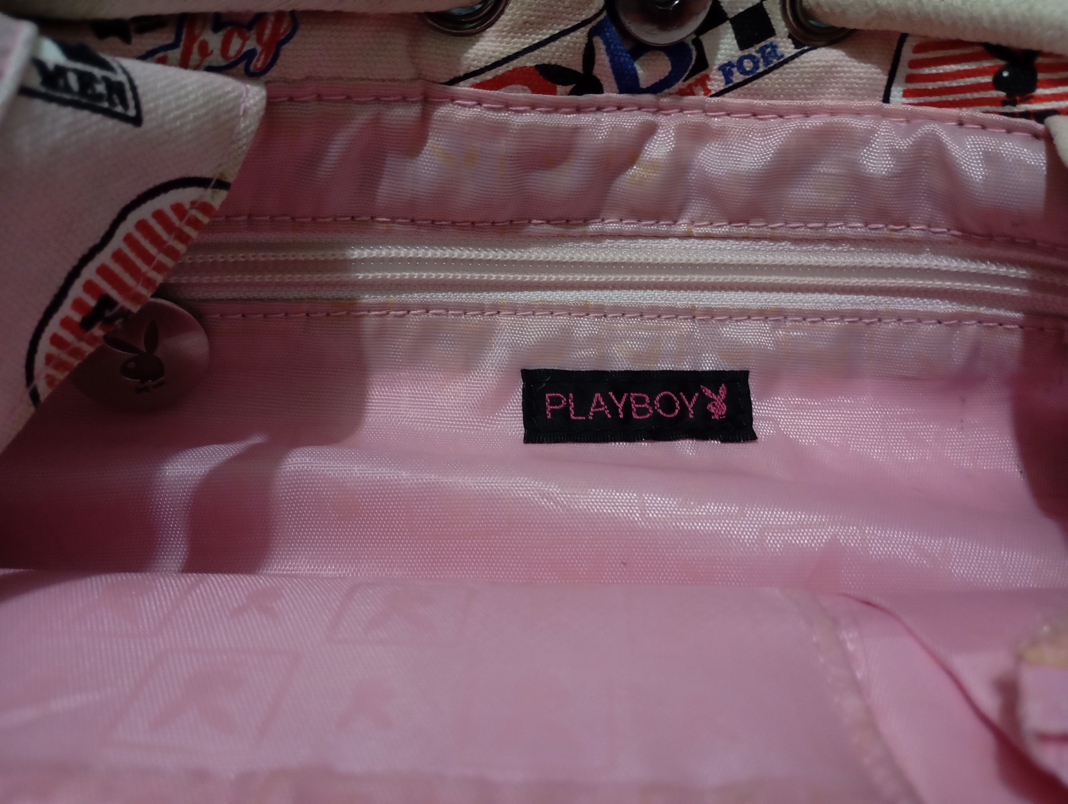 Playboy Diatressed Playboy Tote bag Size ONE SIZE - 3 Thumbnail
